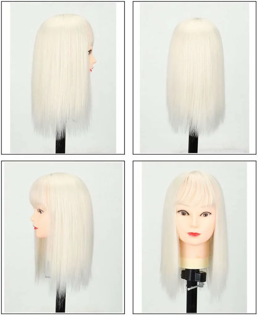 14" Shoulder-Length Straight Toupee Clip in Forehead Hairpiece for Thinning Hair Black Brown