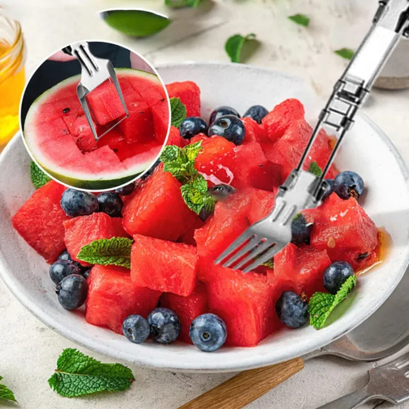 2-in-1 Foldable Watermelon Fork Slicer