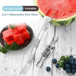 2-in-1 Foldable Watermelon Fork Slicer