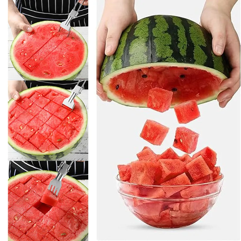 2-in-1 Foldable Watermelon Fork Slicer