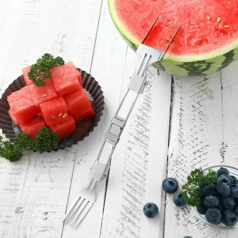 2-in-1 Foldable Watermelon Fork Slicer