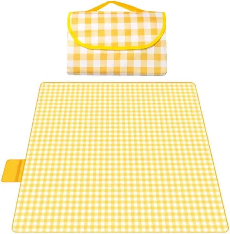 2 Pack Foldable Picnic Blankets, 120x80in Portable Waterproof Outdoor Mat for Beach Camping Hiking Travel Family Concerts