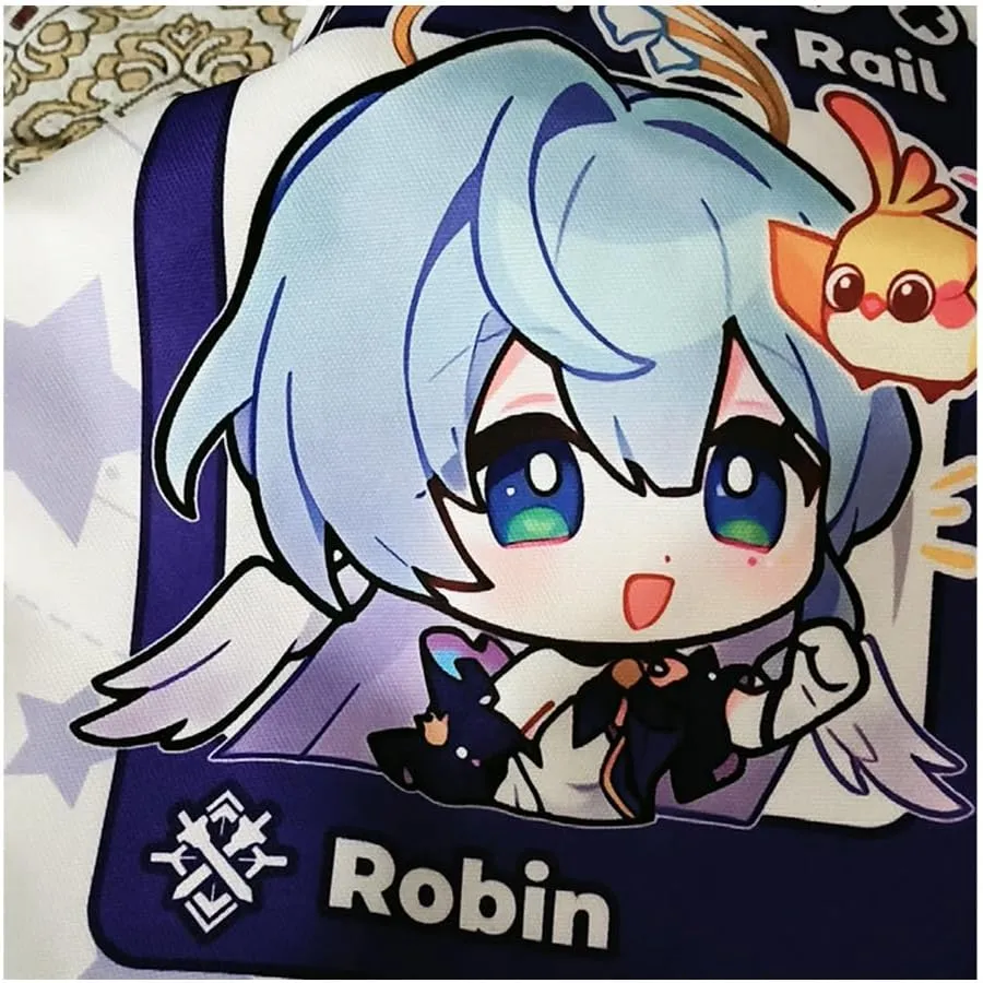 Acheron Robin Tote Bags Game Honkai Star Rail Firefly Boothill Canvas Crossbody Hobo Bags Large Handbags for Unisex