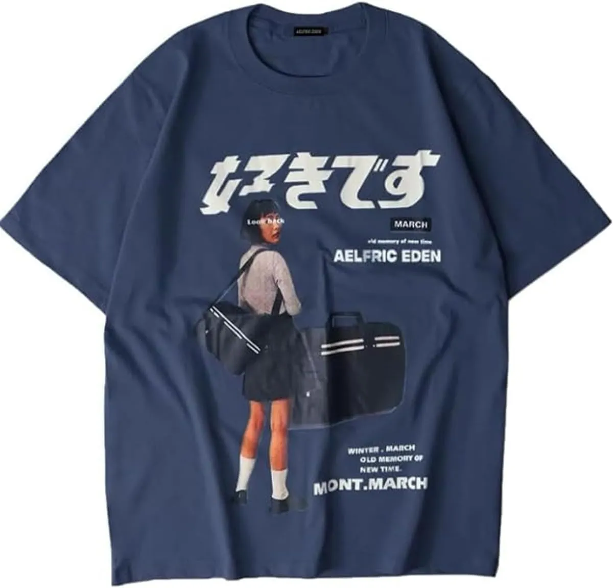 Aelfric Eden Mens Oversized Graphic Tee Summer Unisex Hipster Printed Casual Harajuku Top Tshirt