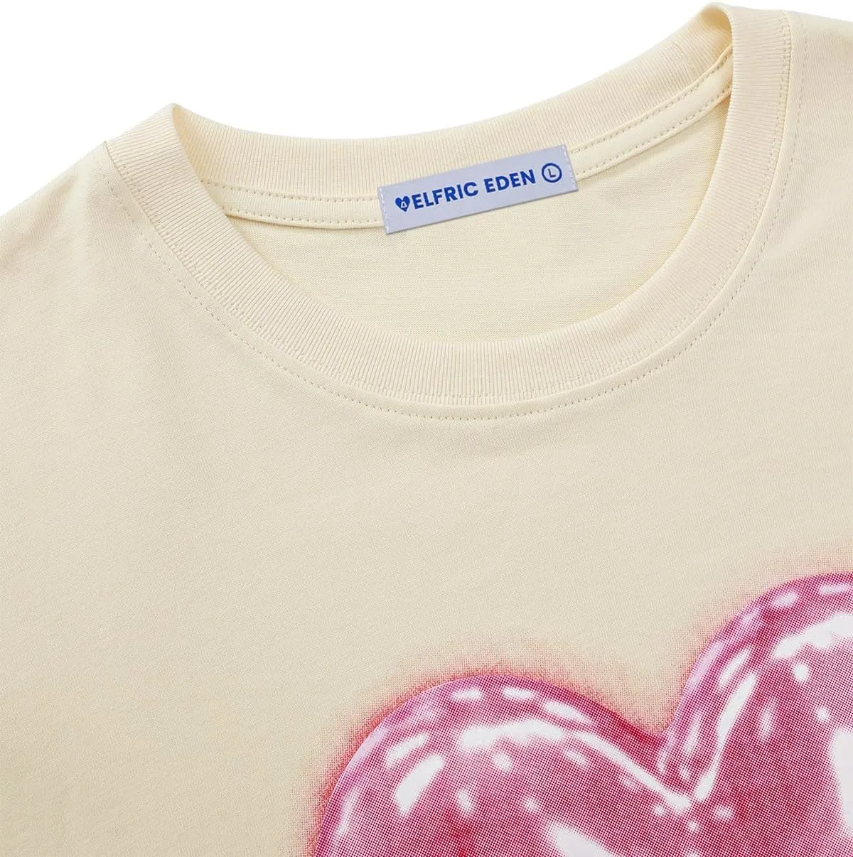 Aelfric Eden Women Love Balloon Graphic Tees Summer Short Sleeve Printed Cotton T Shirts Casual Harajuku Tops