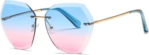 AEVOGUE Sunglasses For Women Oversized Rimless Diamond Cutting Lens Sun Glasses AE0534