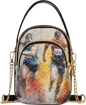 ALAZA Quilted Crossbody Bags for Women,Athlete Women's Crossbody Handbags Small Travel Purses Phone Bag