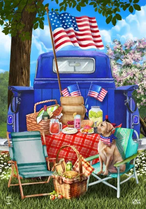 All-American Picnic Garden Flag