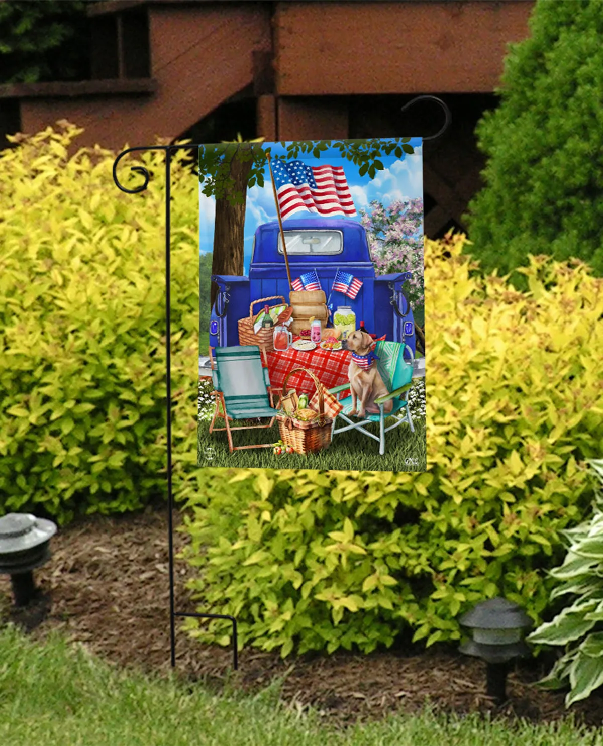 All-American Picnic Garden Flag
