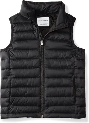 Amazon Essentials Boys and Toddlers' Lightweight Water-Resistant Packable Hooded Puffer Vest