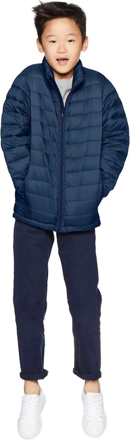 Amazon Essentials Boys and Toddlers' Lightweight Water-Resistant Packable Puffer Jacket