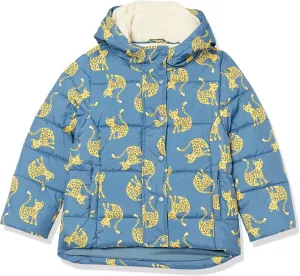 Amazon Essentials Girls and Toddlers' Heavyweight Hooded Puffer Coat, Water-Resistant