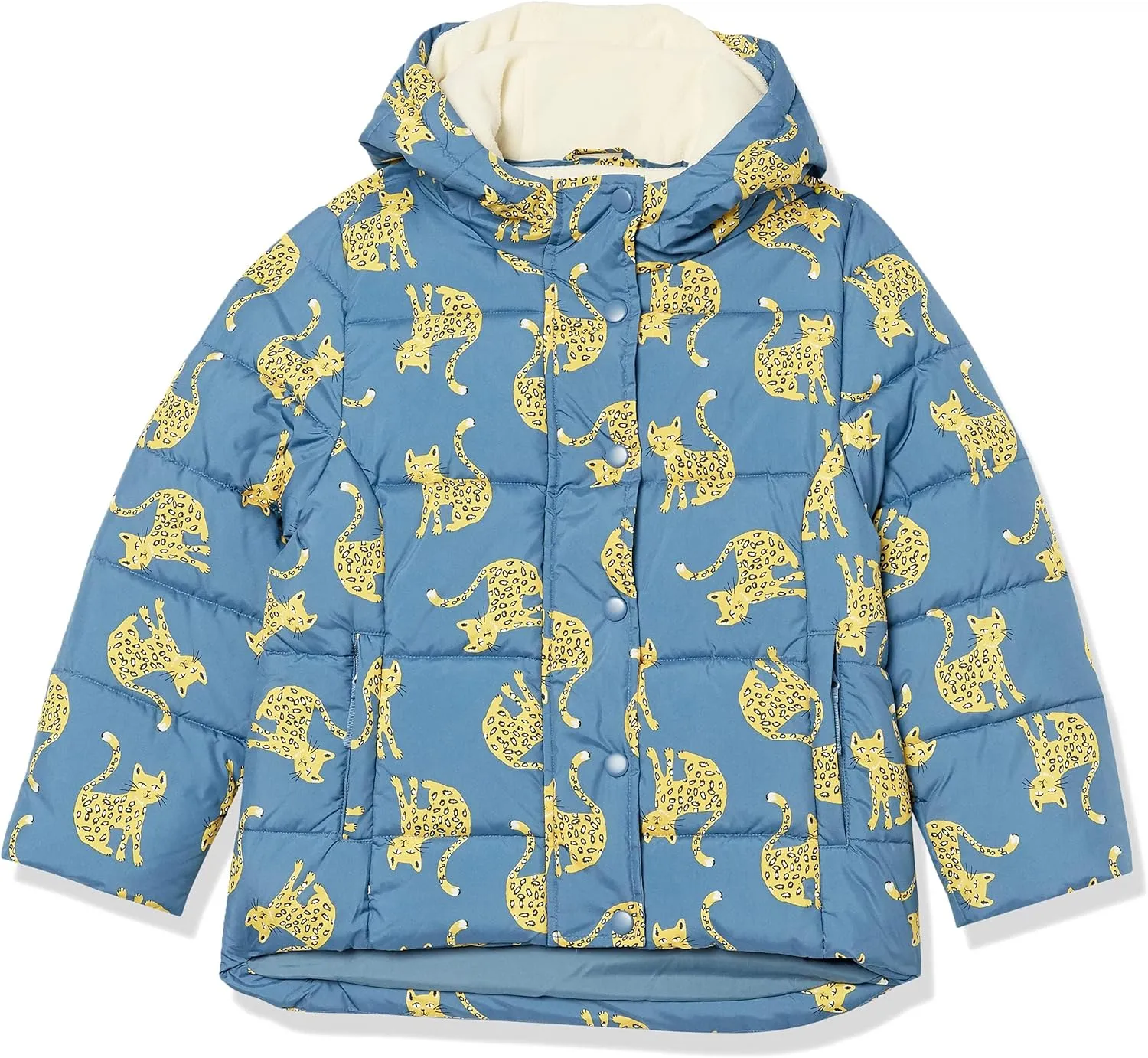 Amazon Essentials Girls and Toddlers' Heavyweight Hooded Puffer Coat, Water-Resistant
