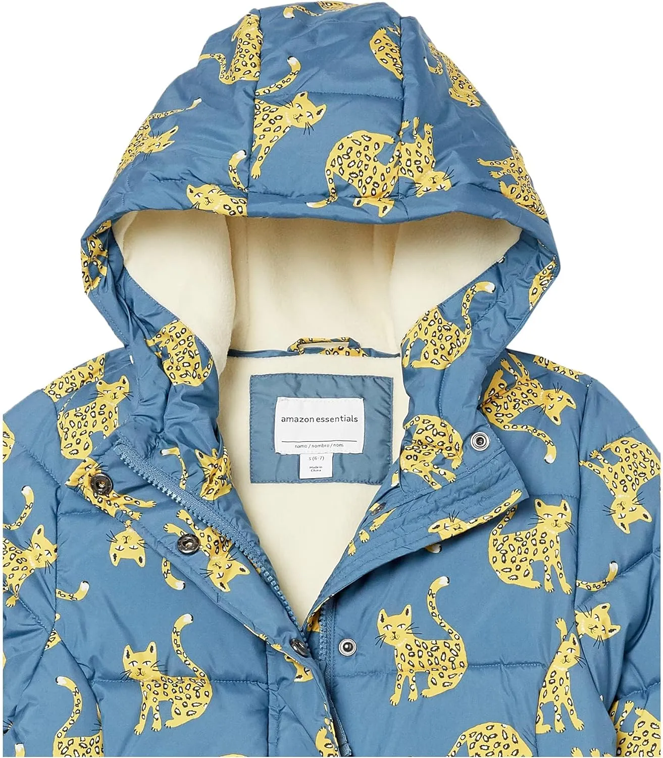 Amazon Essentials Girls and Toddlers' Heavyweight Hooded Puffer Coat, Water-Resistant