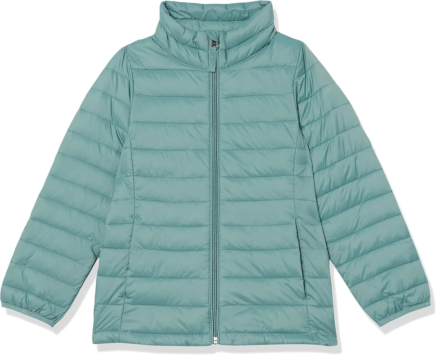 Amazon Essentials Girls and Toddlers' Lightweight Water-Resistant Packable Mock Puffer Jacket