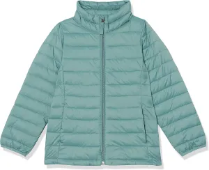 Amazon Essentials Girls and Toddlers' Lightweight Water-Resistant Packable Mock Puffer Jacket