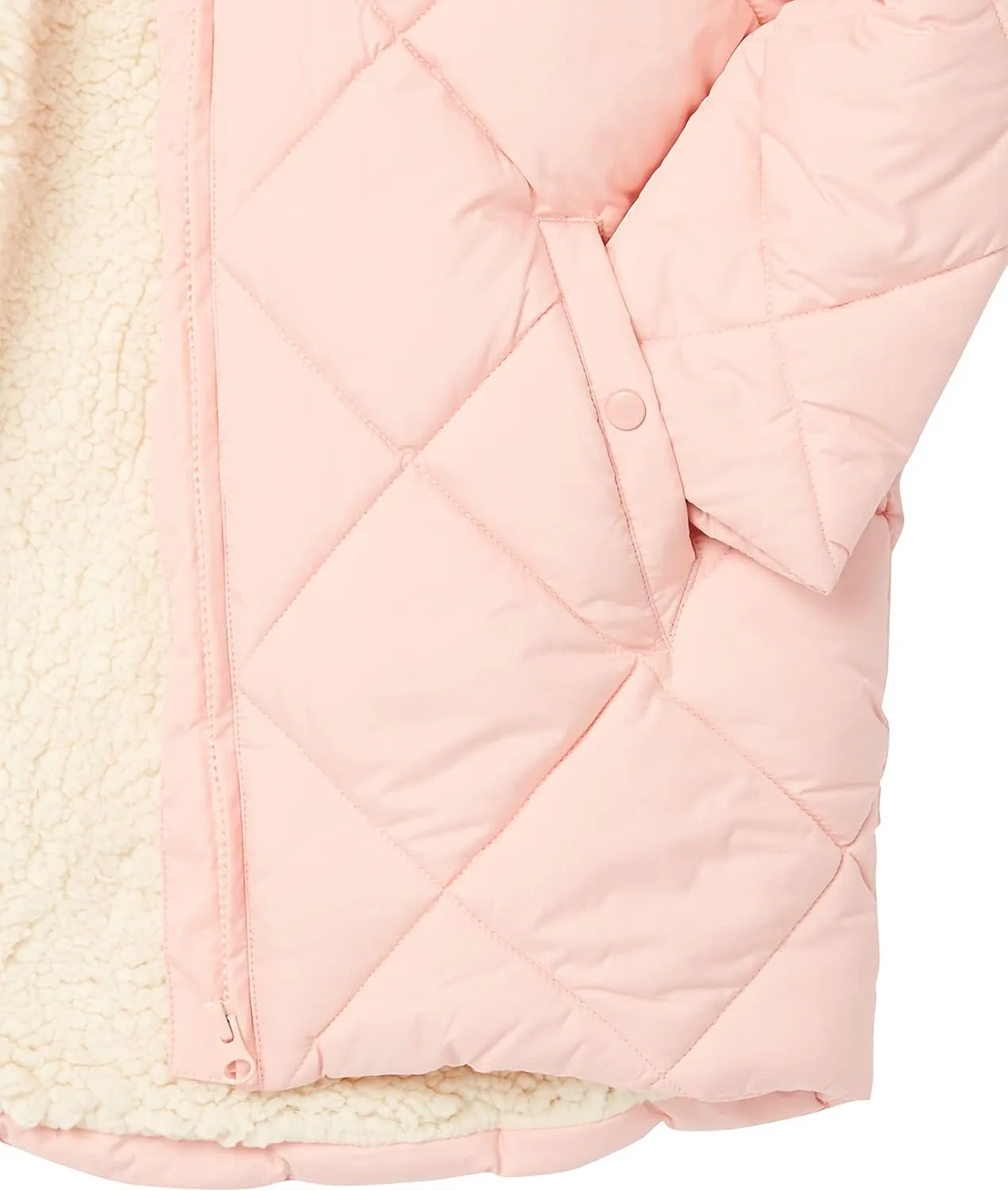 Amazon Essentials Girls and Toddlers' Long Quilted Cocoon Puffer Coat