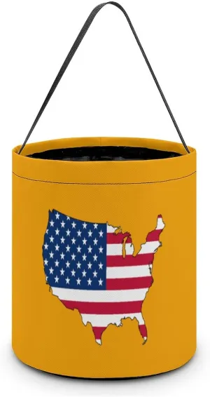 America Flag Map Halloween Easter Trick Or Treat Bags for Candy Funny Candy Bucket Tote Bag Reusable Gift Bags, style, gtxgdrg546