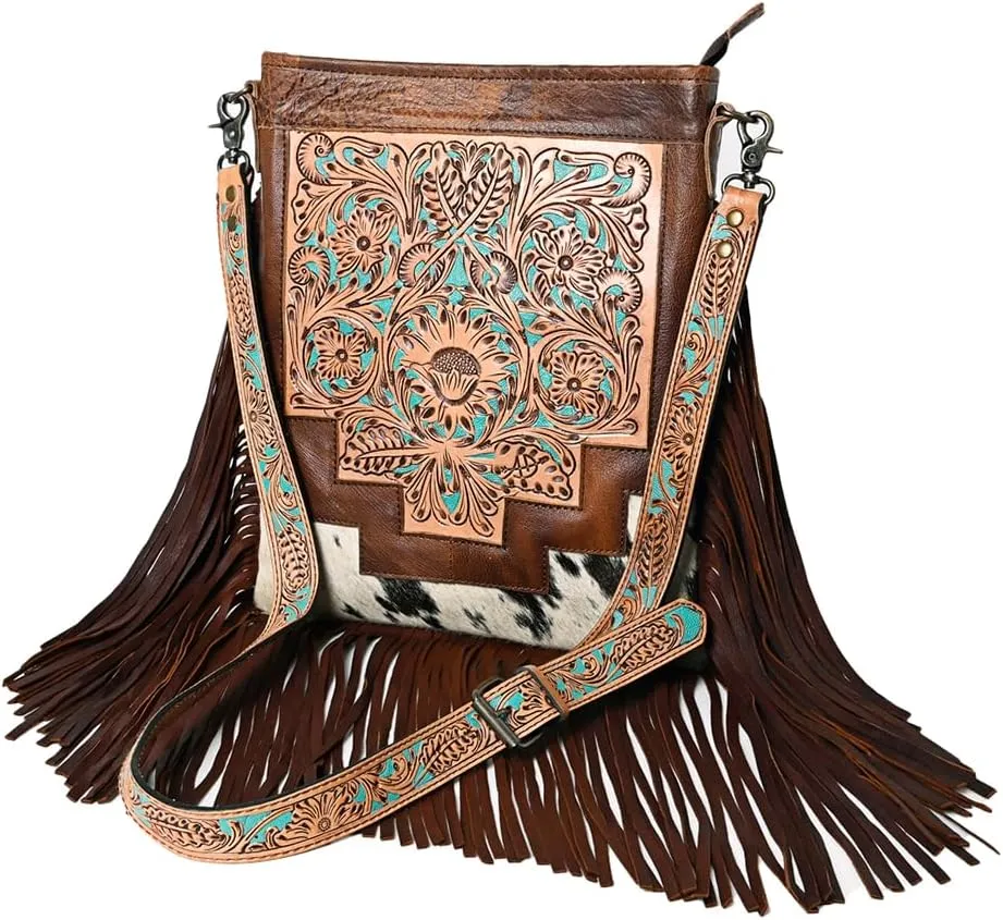 American Darling Tooled Painted Crossbody