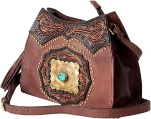 American Darling Tote Hand Tooled Genuine Leather Women Bag Western Handbag Purse