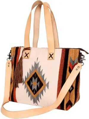 American Darling Tote Saddle Blanket Genuine Leather Women Bag Western Handbag Purse