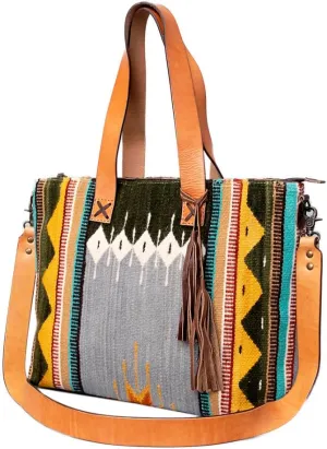 American Darling Tote Saddle Blanket Genuine Leather Women Bag Western Handbag Purse