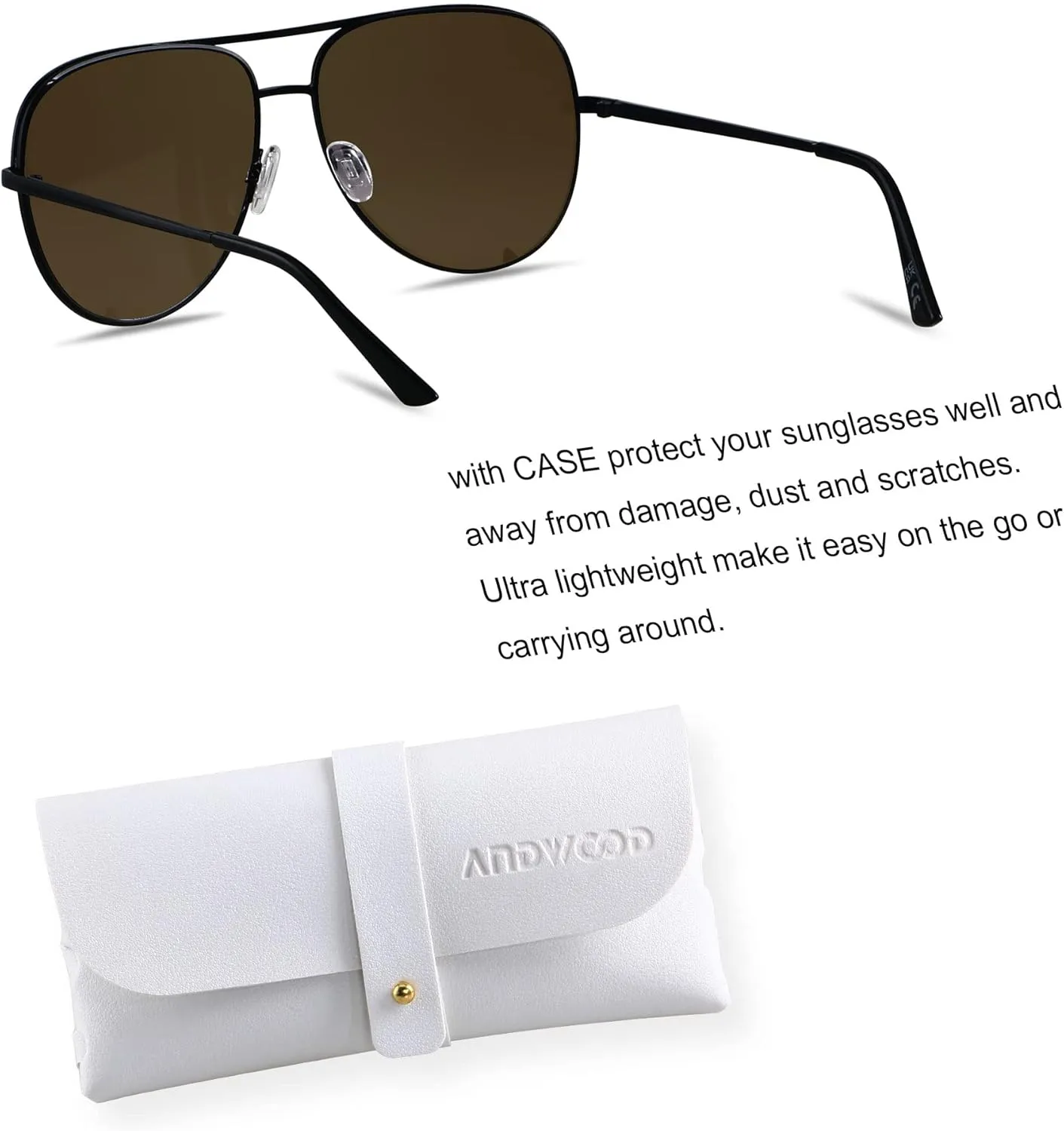ANDWOOD Oversized Aviator Sunglasses for Women Men Big Large UV Protection Fashion Sun glasses