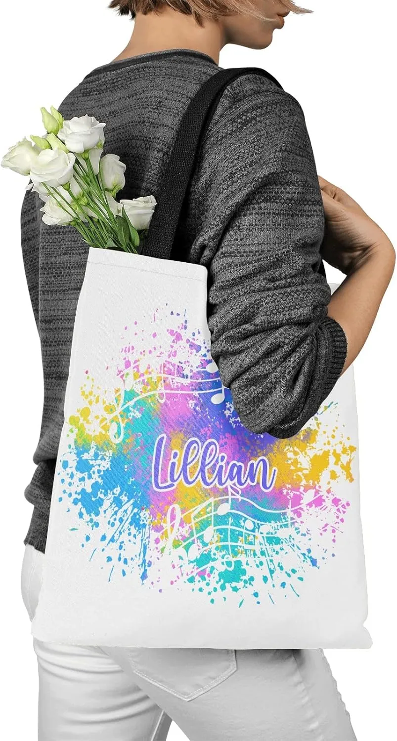 Animal Personalized Canvas Tote Bags, Reusable Bags for Shopping,Travel,School Handbag Gift