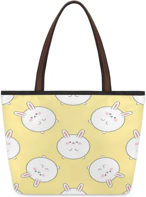 Animal Rabbit Hare Tote Bag for Women Womens Handbags Tote Bags for Travel Beach Gym