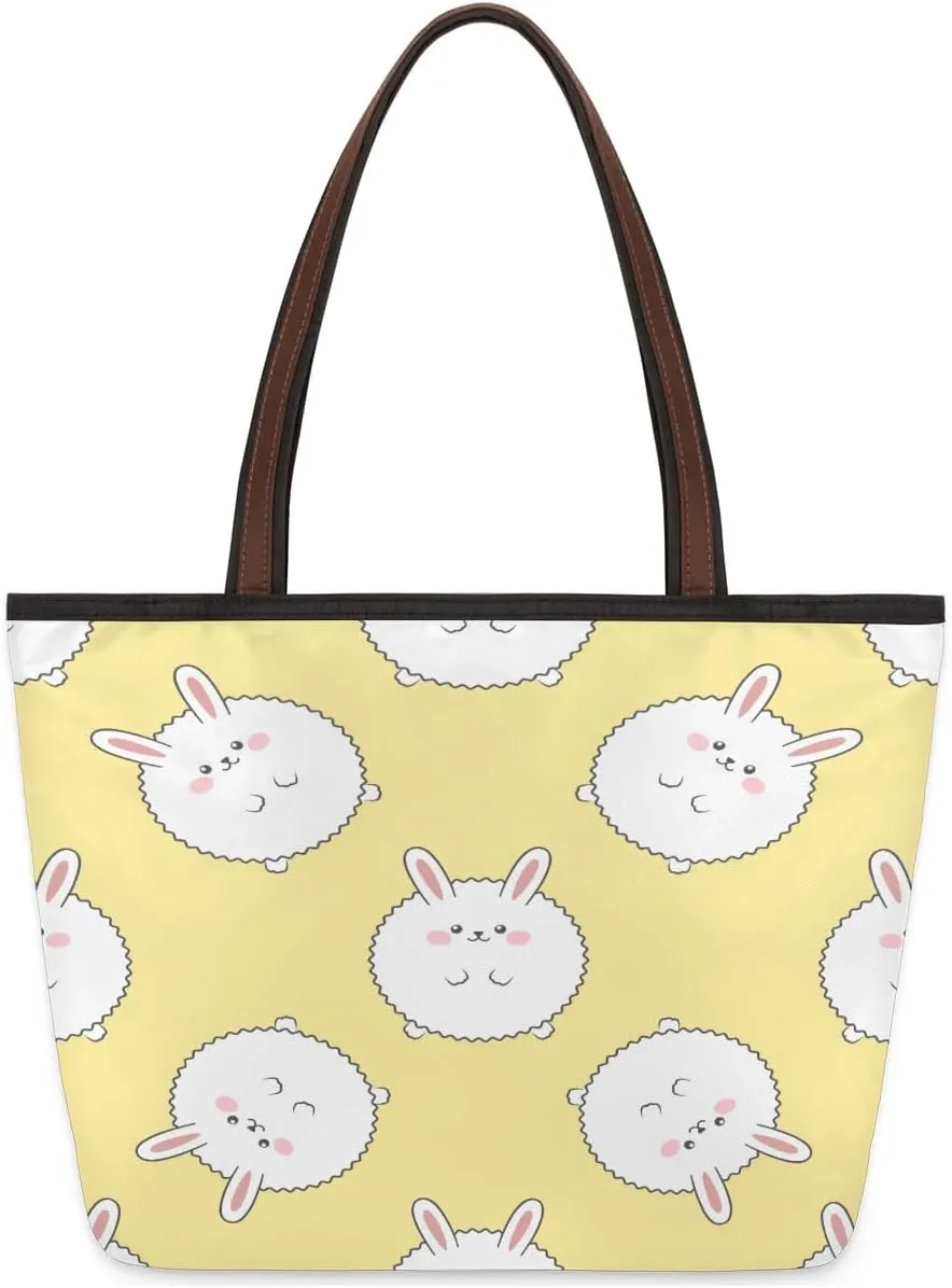 Animal Rabbit Hare Tote Bag for Women Womens Handbags Tote Bags for Travel Beach Gym