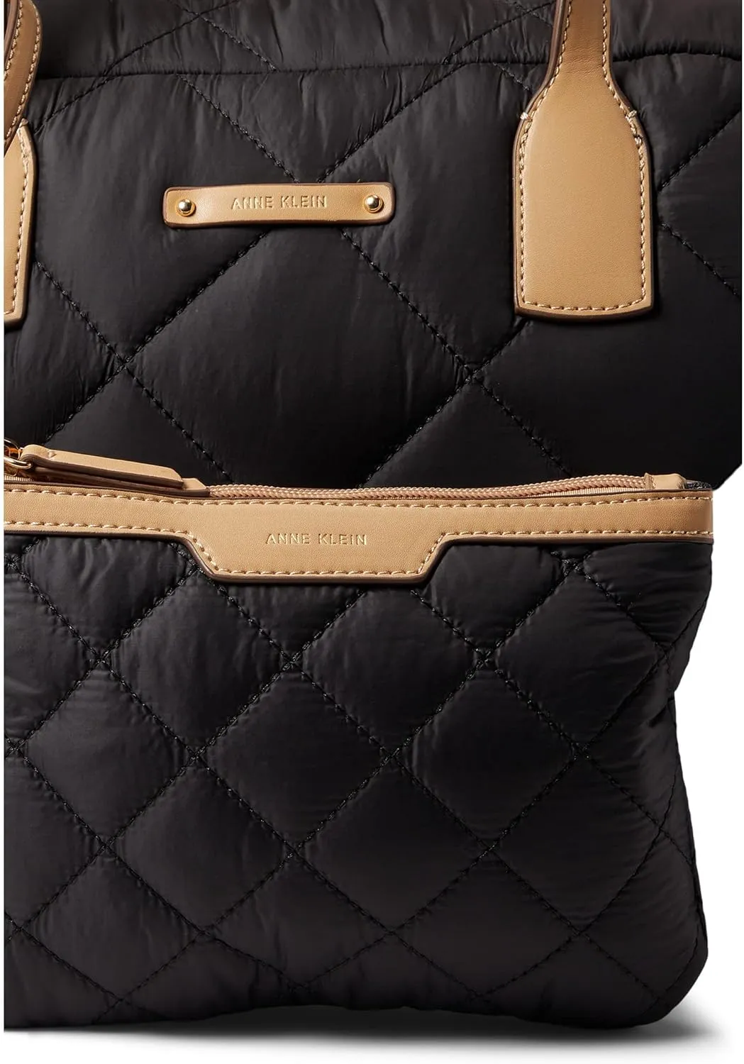 Anne Klein quilted nylon duffle