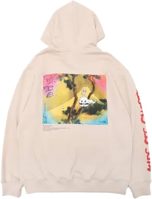 Arnodefrance Men Vintage Washed Graphic Hoodies Printing Graffiti Hoodie Cotton Warm Pullover