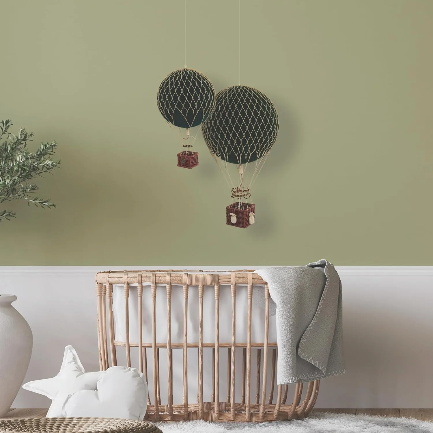 Authentic Models Travels Light Hot Air Balloon: Exquisite Hot Air Balloon Decor, Meticulously Crafted for Timeless Elegance and Adventure, Blue Velvet