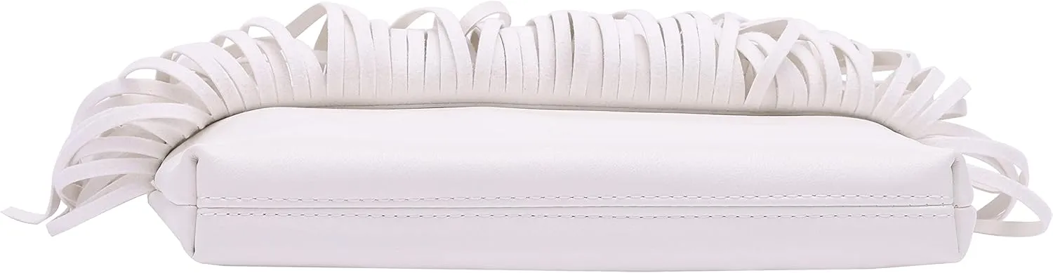B BRENTANO Vegan Fringed Crossbody Bag with Studs
