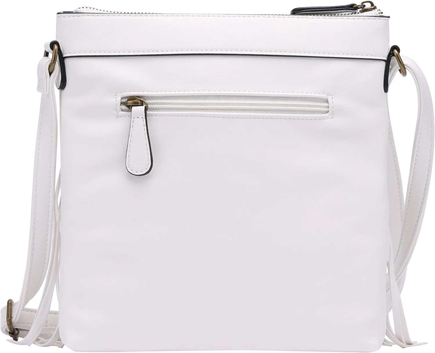 B BRENTANO Vegan Fringed Crossbody Bag with Studs
