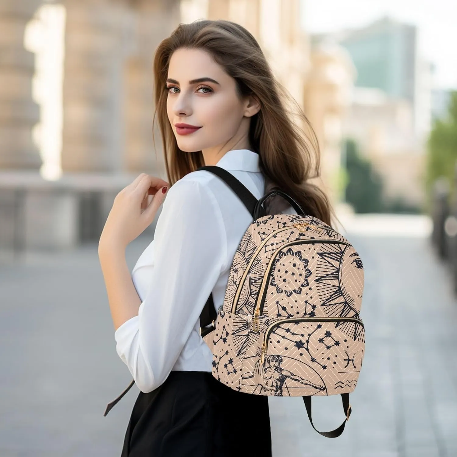 Backpack for Women Fashion Travel Work Anti-theft Bag Business Computer Backpack Purse (Medium Pattren 2)