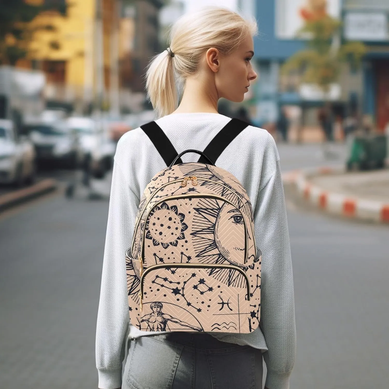 Backpack for Women Fashion Travel Work Anti-theft Bag Business Computer Backpack Purse (Medium Pattren 2)