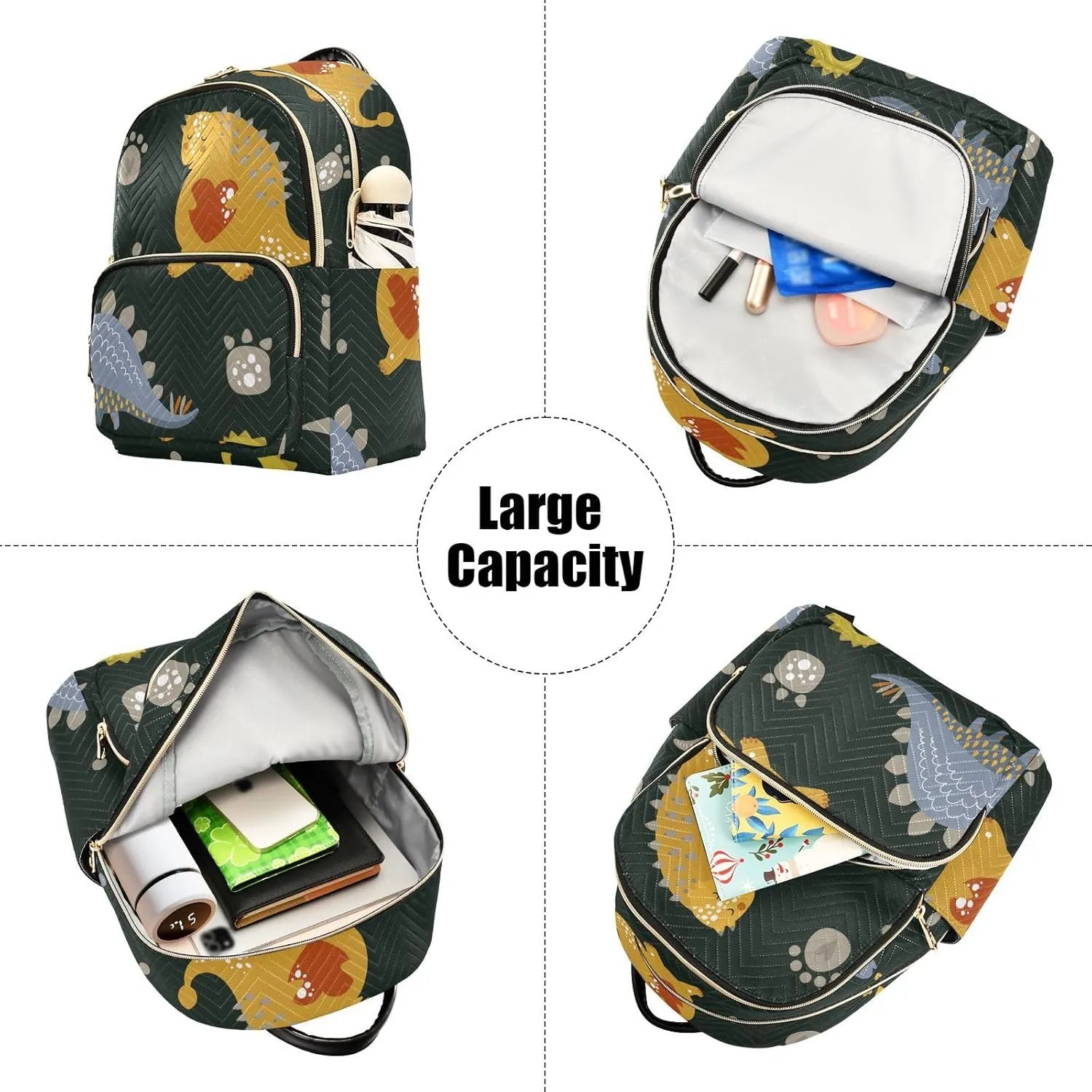 Backpack for Women Shoulder Bag Lightweight Mini Backpack Casual Daypack Back Pack for Travel Work Dinosaur (Medium Pattren 1)