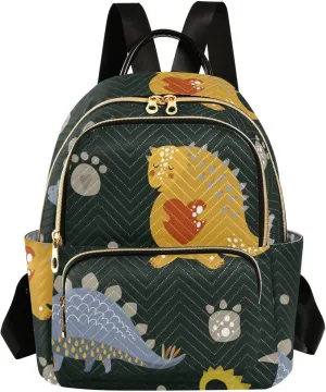 Backpack for Women Shoulder Bag Lightweight Mini Backpack Casual Daypack Back Pack for Travel Work Dinosaur (Medium Pattren 1)