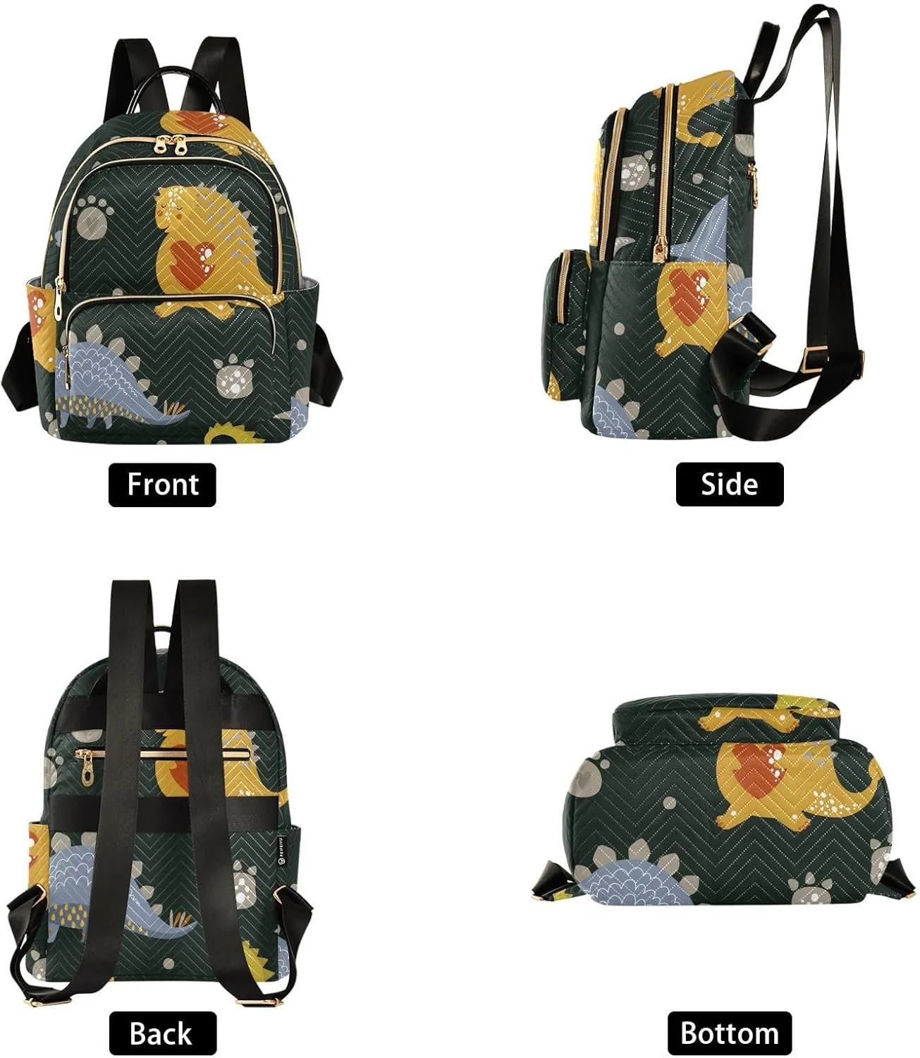 Backpack for Women Shoulder Bag Lightweight Mini Backpack Casual Daypack Back Pack for Travel Work Dinosaur (Medium Pattren 1)