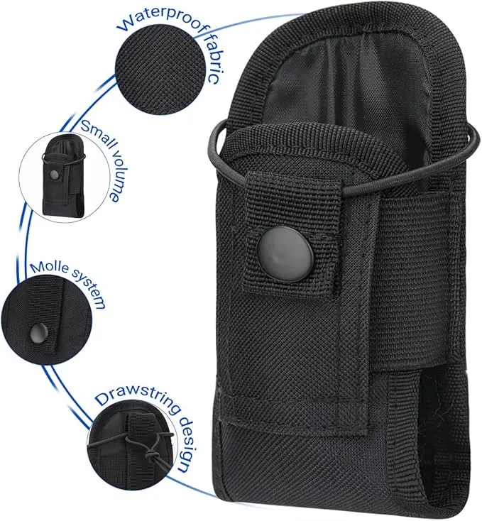 BAOFENG Tactical Pouch Walkie Talkie Bag Molle Radio Pouch Portable Radio Case Outdoor Nylon Case Holster Pouch Bag UV-5R BF-F8HP 5RM UV-21R Quangsheng UV-K5 8 K5PLUS AR-152 UV-17R Two Way Radio
