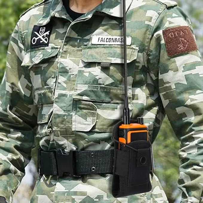 BAOFENG Tactical Pouch Walkie Talkie Bag Molle Radio Pouch Portable Radio Case Outdoor Nylon Case Holster Pouch Bag UV-5R BF-F8HP 5RM UV-21R Quangsheng UV-K5 8 K5PLUS AR-152 UV-17R Two Way Radio