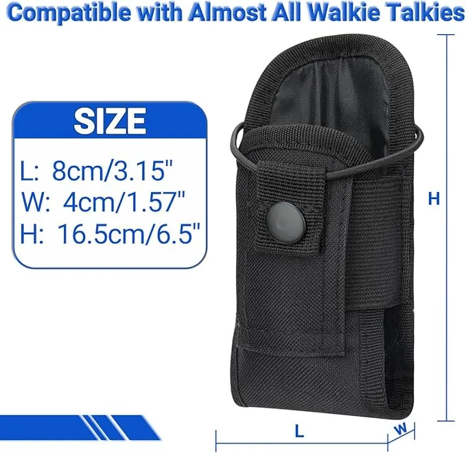 BAOFENG Tactical Pouch Walkie Talkie Bag Molle Radio Pouch Portable Radio Case Outdoor Nylon Case Holster Pouch Bag UV-5R BF-F8HP 5RM UV-21R Quangsheng UV-K5 8 K5PLUS AR-152 UV-17R Two Way Radio
