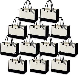BeeGreen 3,6,8,12 Pack 12OZ Canvas Tote Bags for Women Large DIY Tote Bags Bulk with Handles