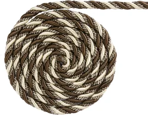 BEL AVENIR Twisted Cord, 0.43 inch 10Yards Cord Trim Basic Sewing Luxury Multicolor Handmade Crafts Nylon Cord for DIY, Home Decor, Embellishment(Dark Coffee)