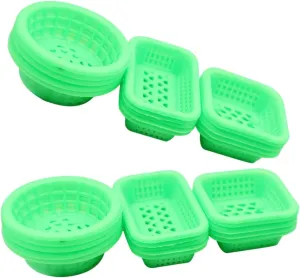 BESPORTBLE 3sets 1/12 Scale Miniature Dollhouse Storage Baskets Mini Wicker Baskets for Dollhouse Decor for Miniature House Ornament 30pcs*3