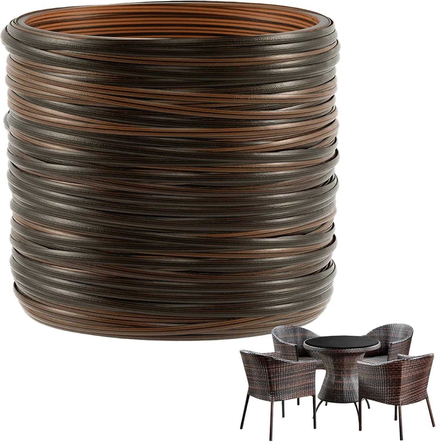 Biggun 459ft Wicker Repair Kit - Rattan Patio Chair Sofas Repair Supplies for Outdoor Lawn Furniture, Premium New Materials Basket Weaving Webbing Replacement Parts
