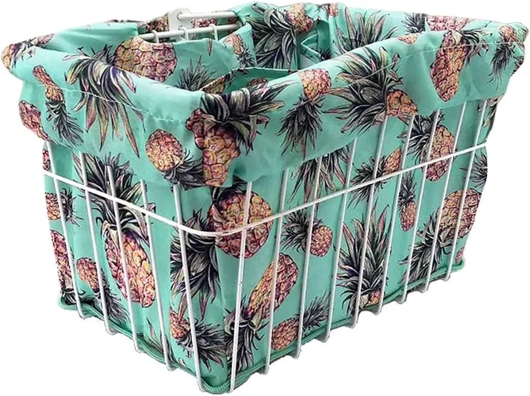 Bike Basket Liner Waterproof, Universal Fit for Most Bike Baskets, Stylish 2in1Tote, Bike Basket Cover, EBiKE Front Wire Or Wicker Bike Baskets Fits Up to 15x12x10