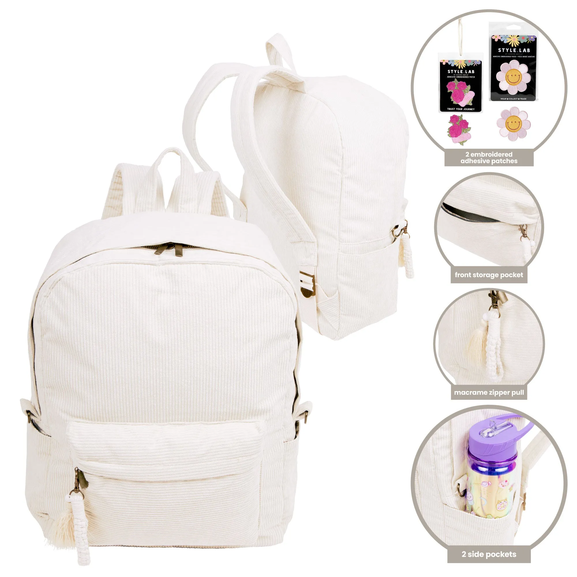 Billie Corduroy Backpack Bone