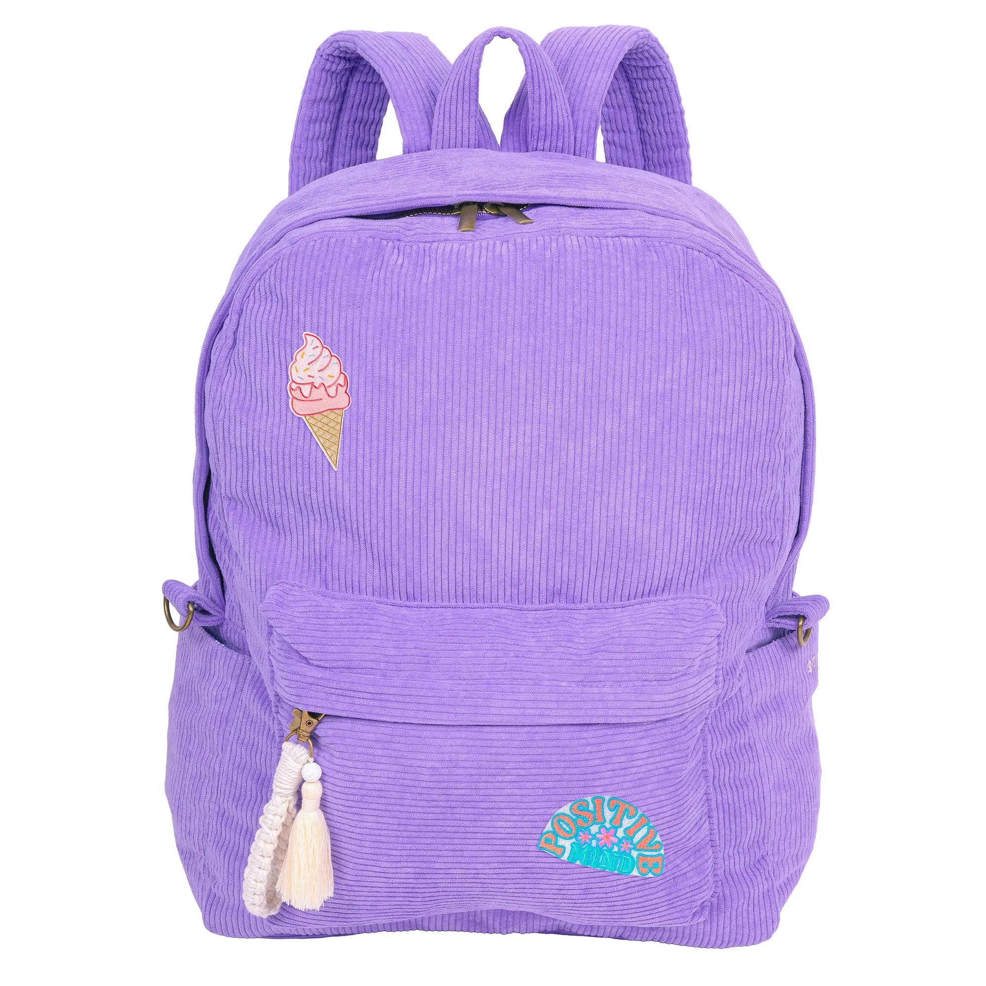 Billie Corduroy Backpack Periwinkle